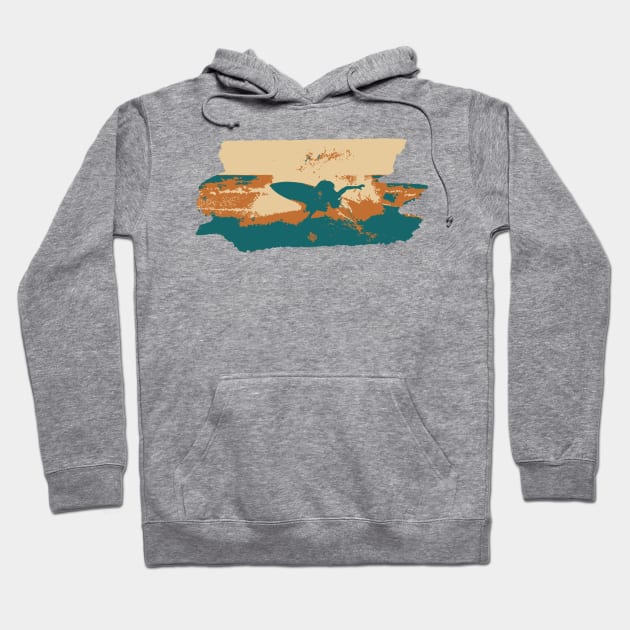 Texas Style Lone Surfer Hoodie by CamcoGraphics